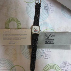 VTG/ABC BOWLING CENTURY AWARD BLACK LEATHER QUARTZ (1985) WATCH